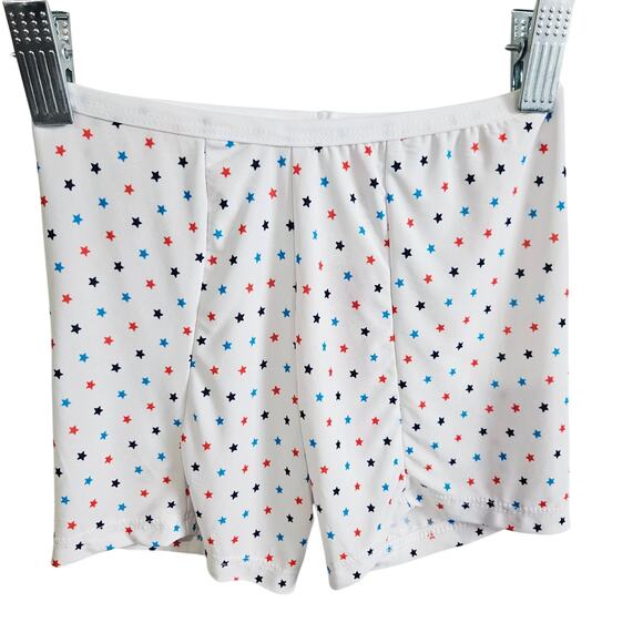 Undersummers Women's Size XS Slip Shorts Red White Blue Star Print Anti Chafing - Picture 1 of 4